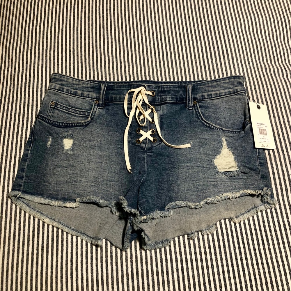 Billabong Distressed Denim Shorts Size 28
